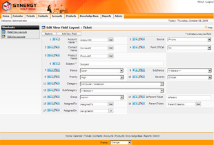 Customizing Fields Screen